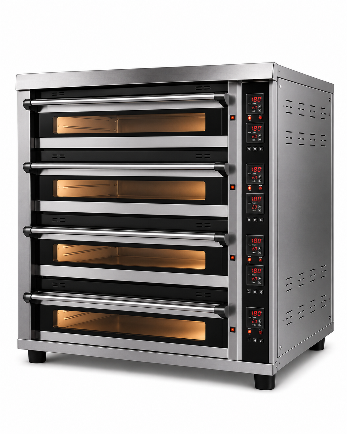 Commercial deck oven for precision baking